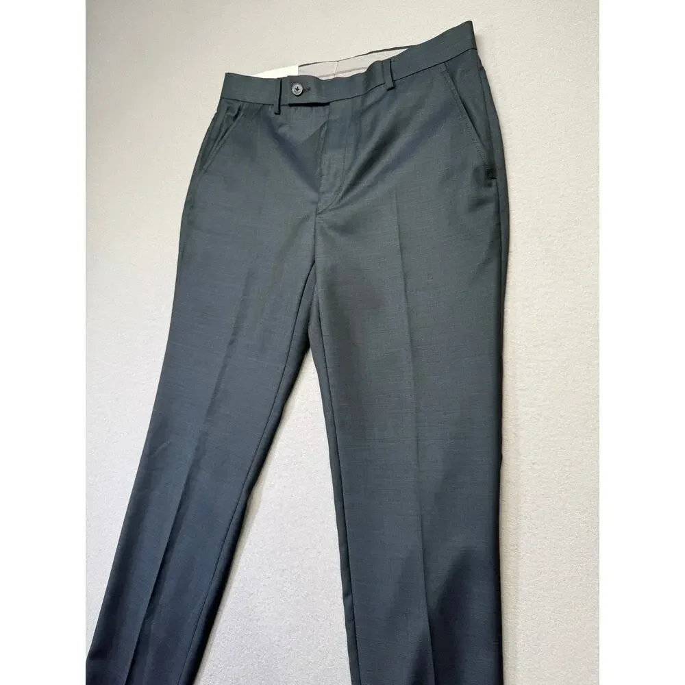 Calvin Klein Men's Slim Fit Wool Blend Suit green 36S 30x30 $650